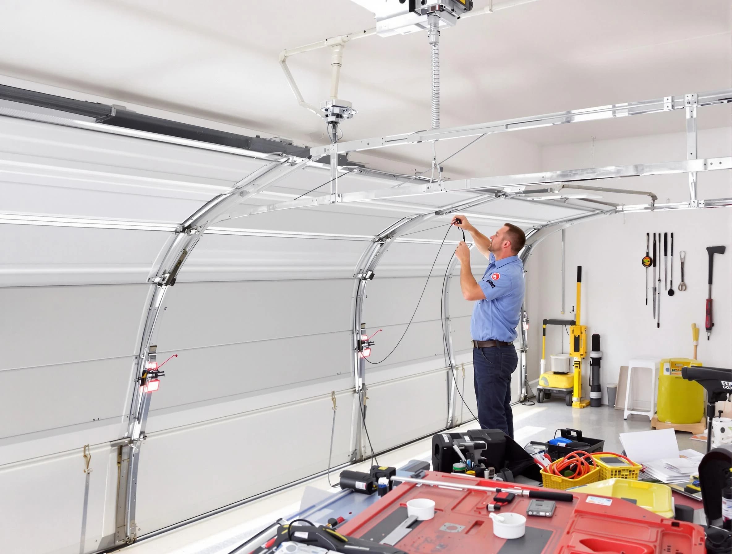 Garage door cable repair service by Sunset Garage Door Repair in Sunset