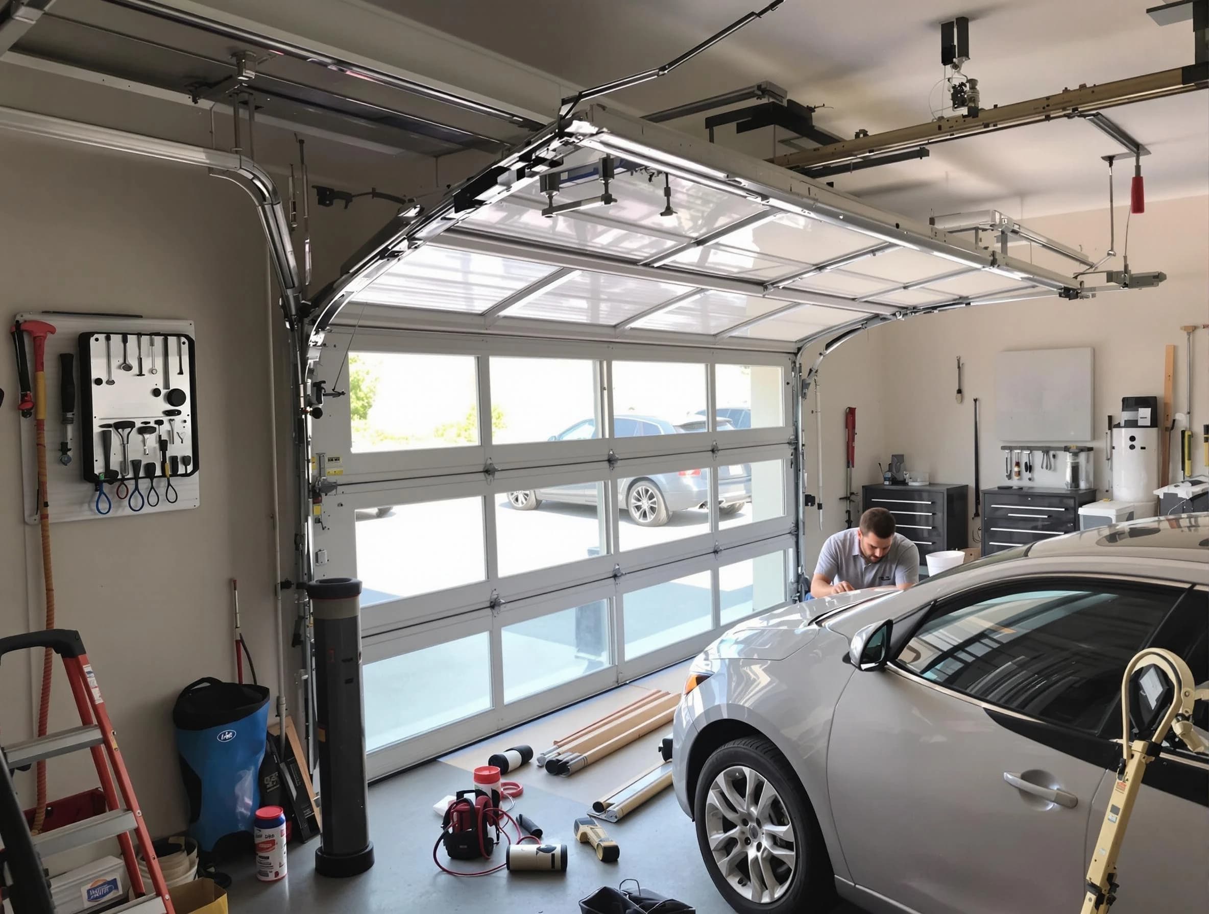 Garage door noise reduction service by Sunset Garage Door Repair in Sunset