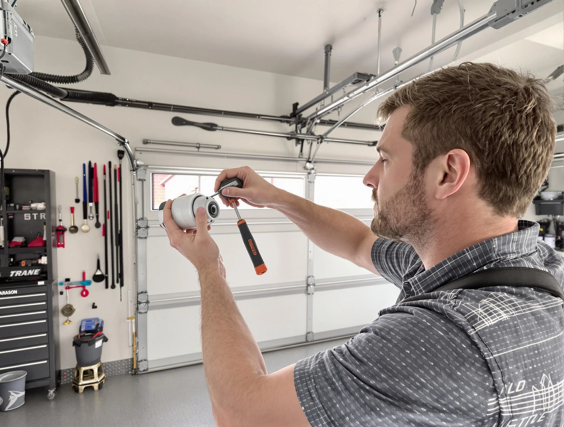 Garage door opener repair service by Sunset Garage Door Repair in Sunset