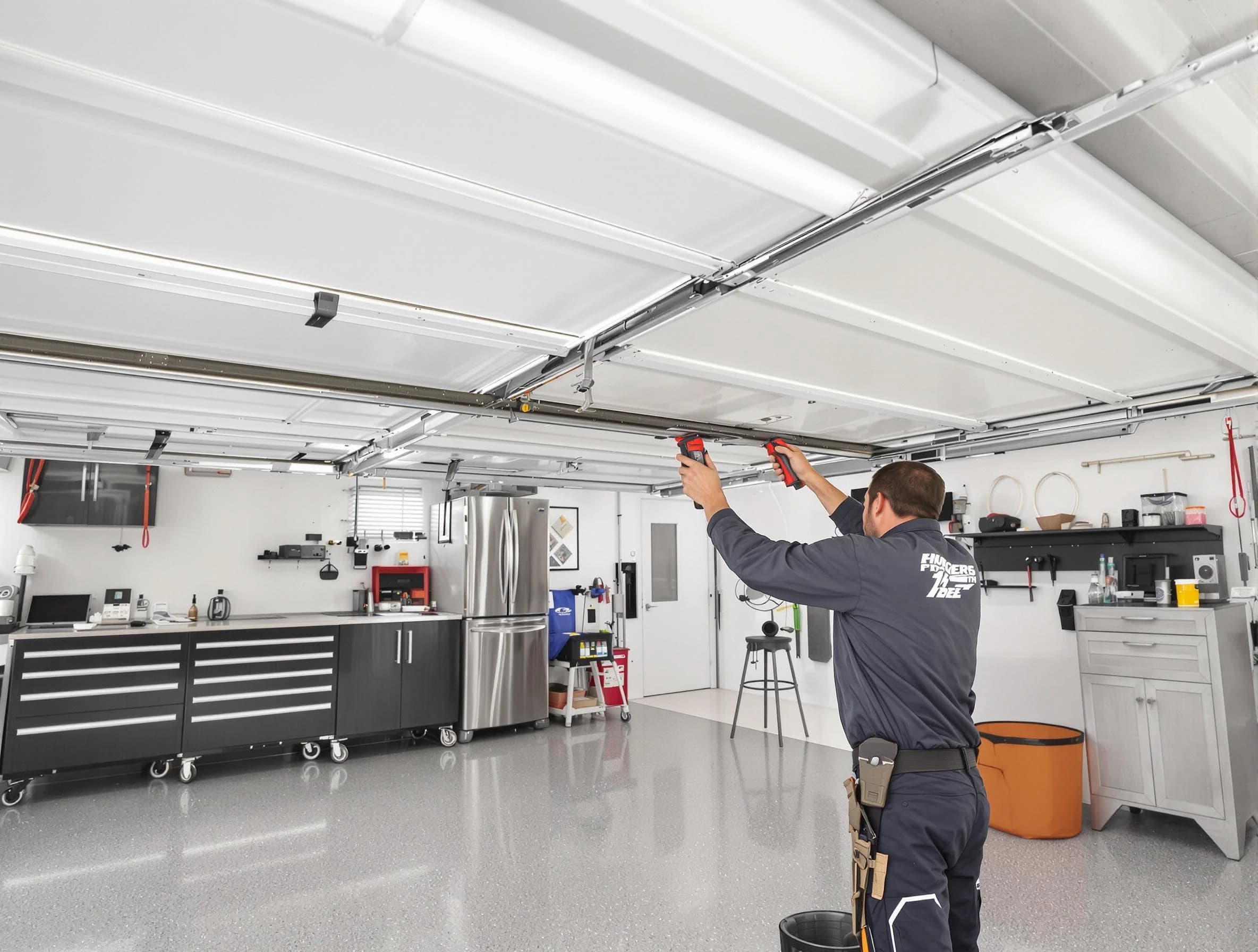 Overhead garage door repair service by Sunset Garage Door Repair in Sunset