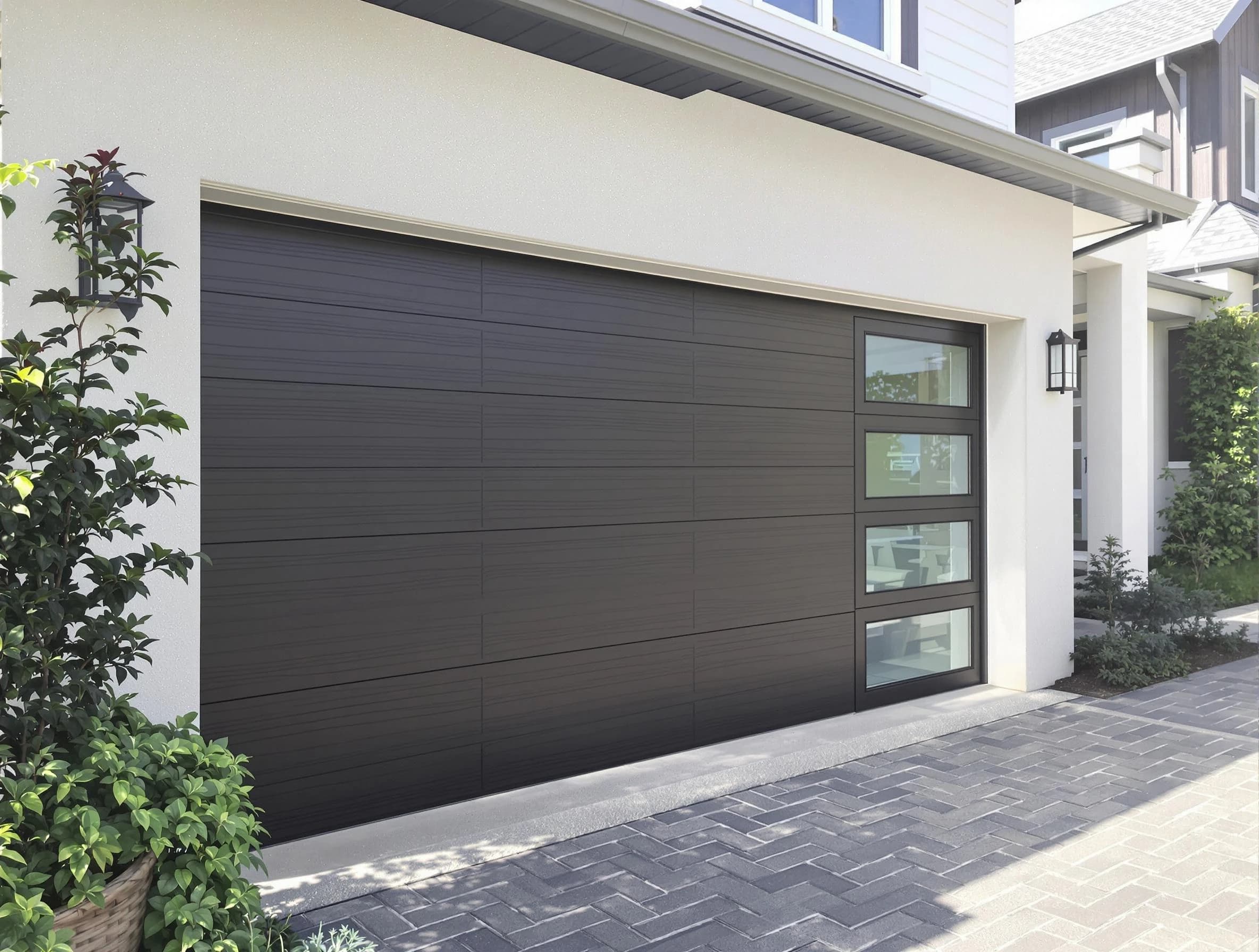 Custom garage door installation by Sunset Garage Door Repair in Sunset