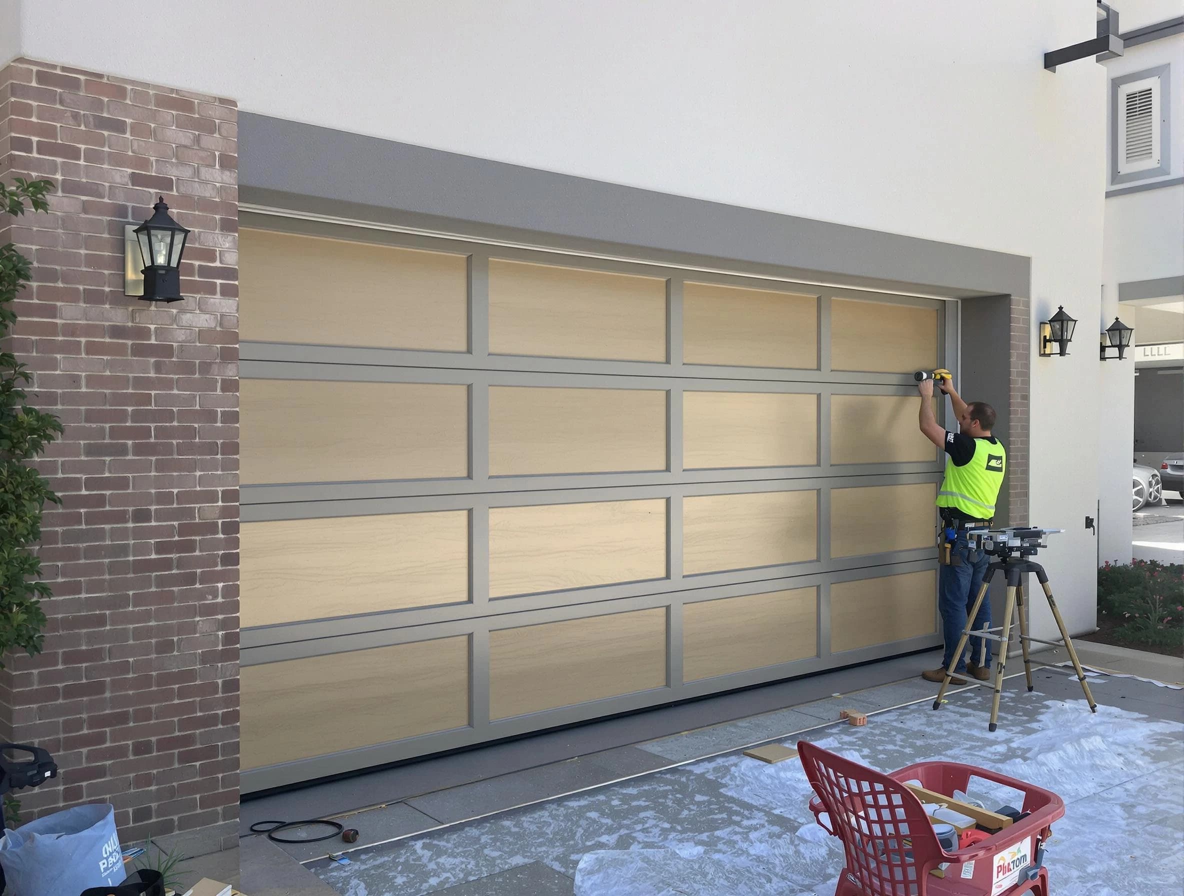 Garage door replacement service by Sunset Garage Door Repair in Sunset