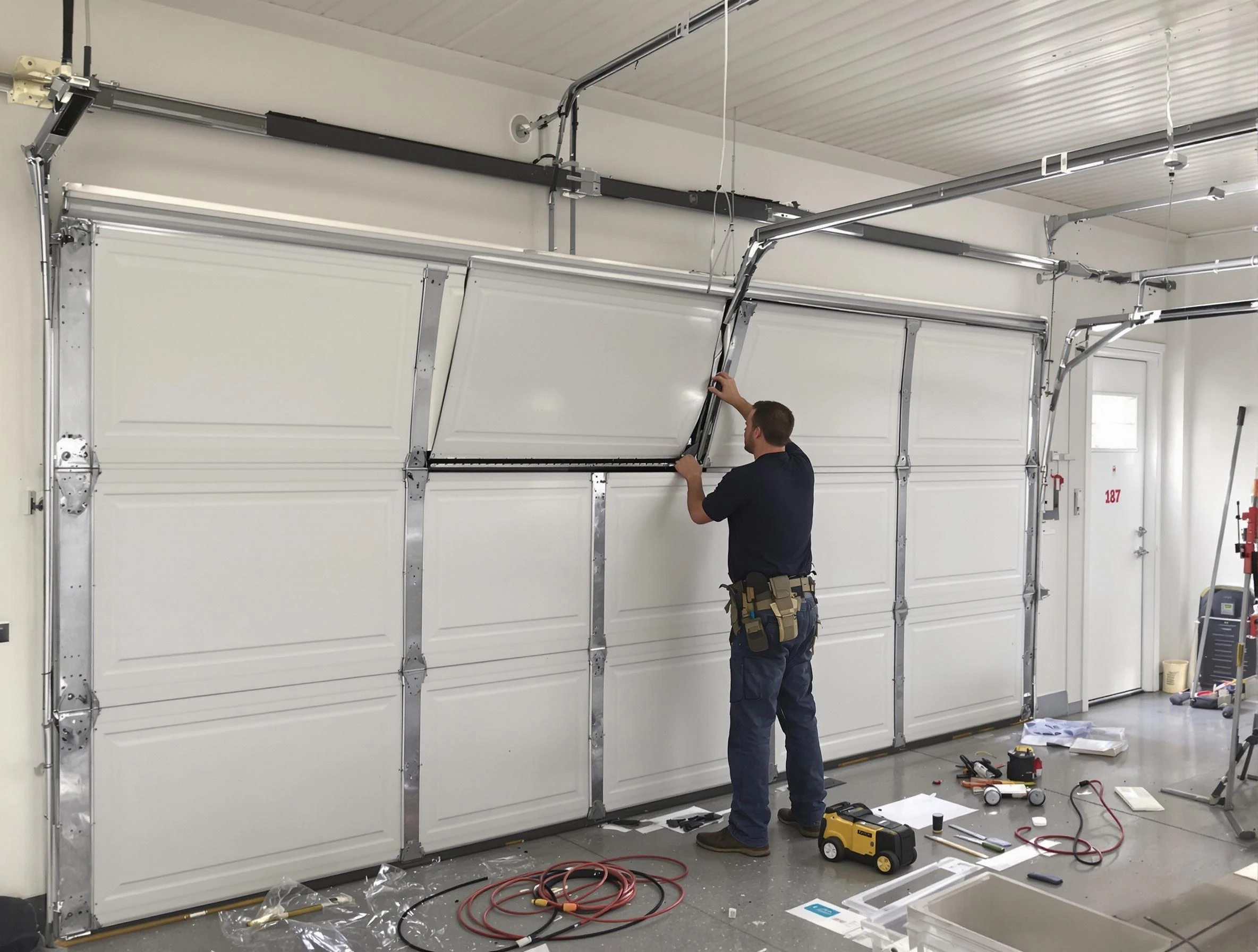 Garage Door Section Replacement in Sunset