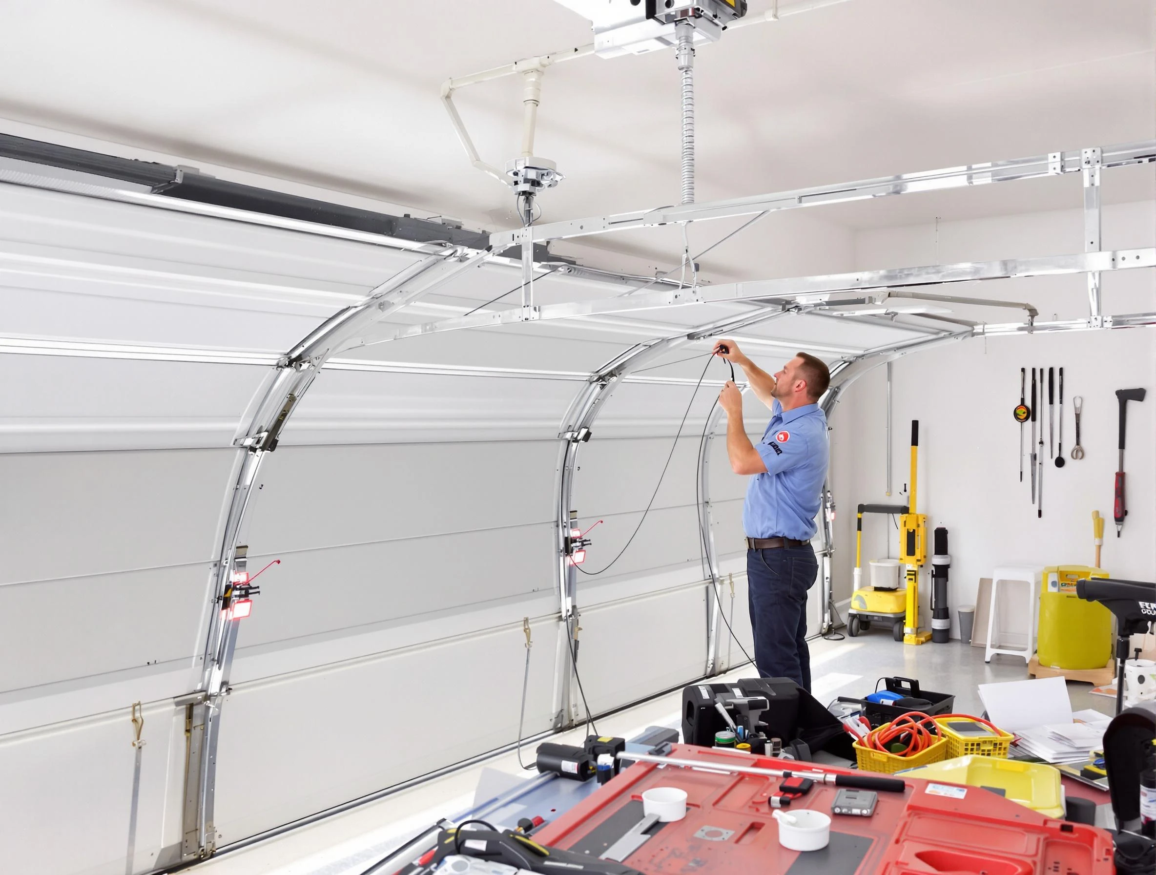 Garage door cable repair service by Sunset Garage Door Repair in Sunset
