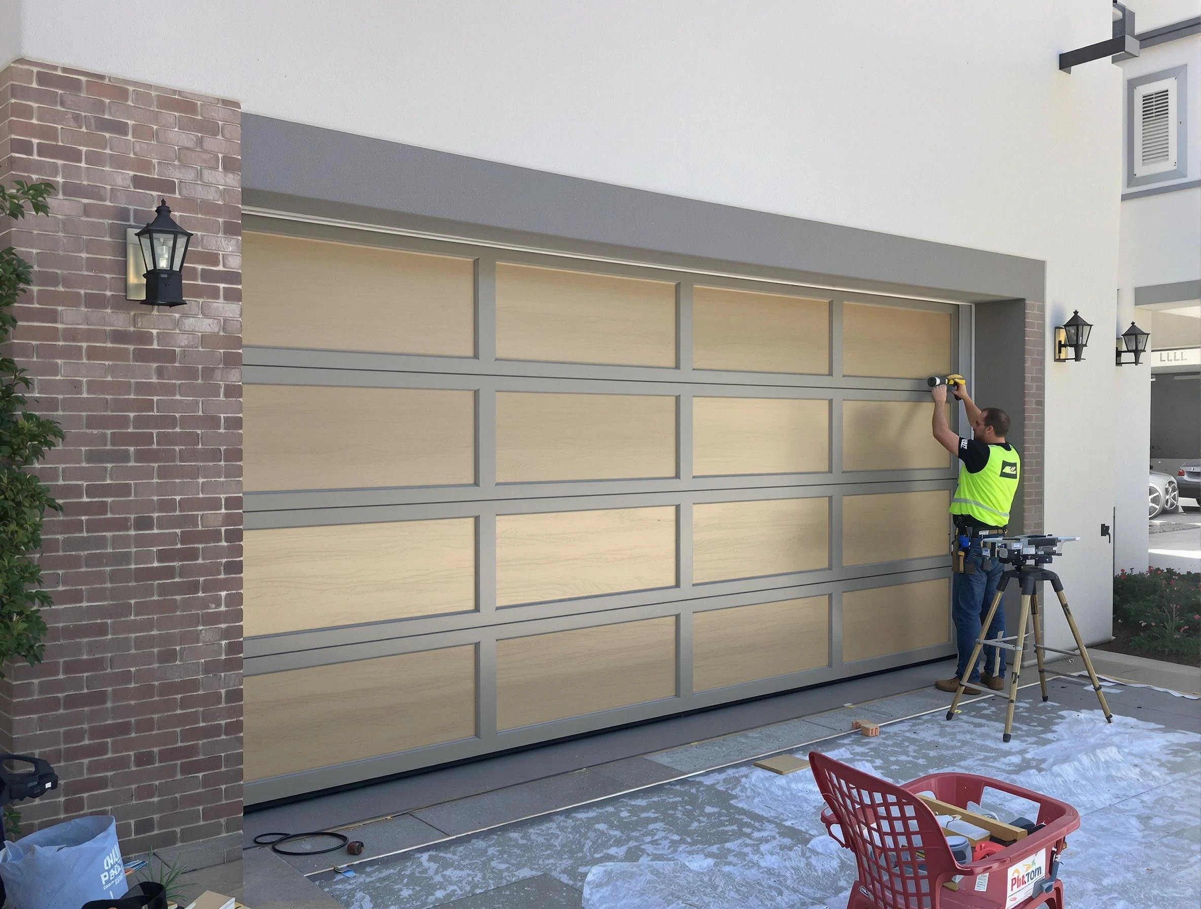 Garage door replacement service by Sunset Garage Door Repair in Sunset