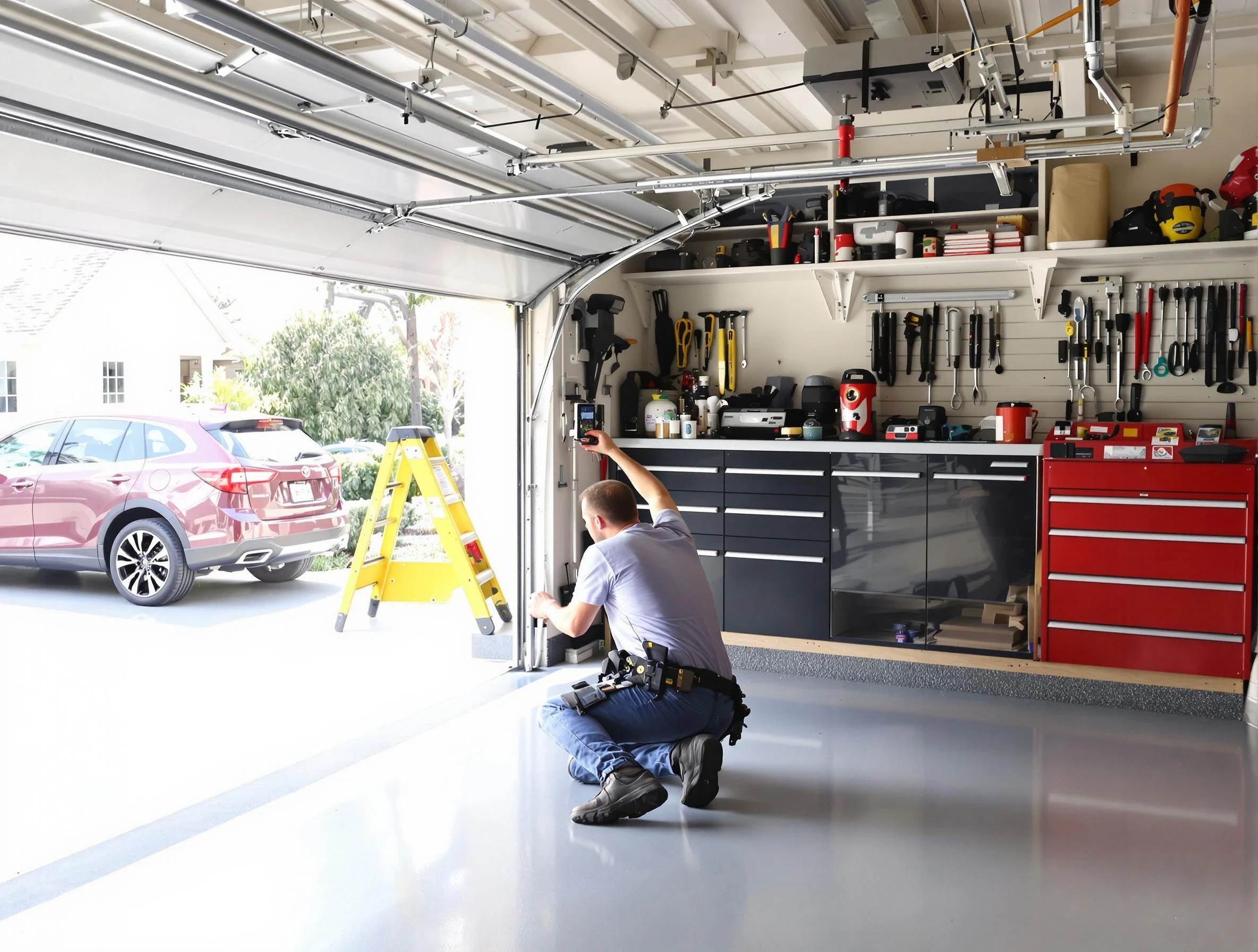 Local garage door repair service by Sunset Garage Door Repair in Sunset