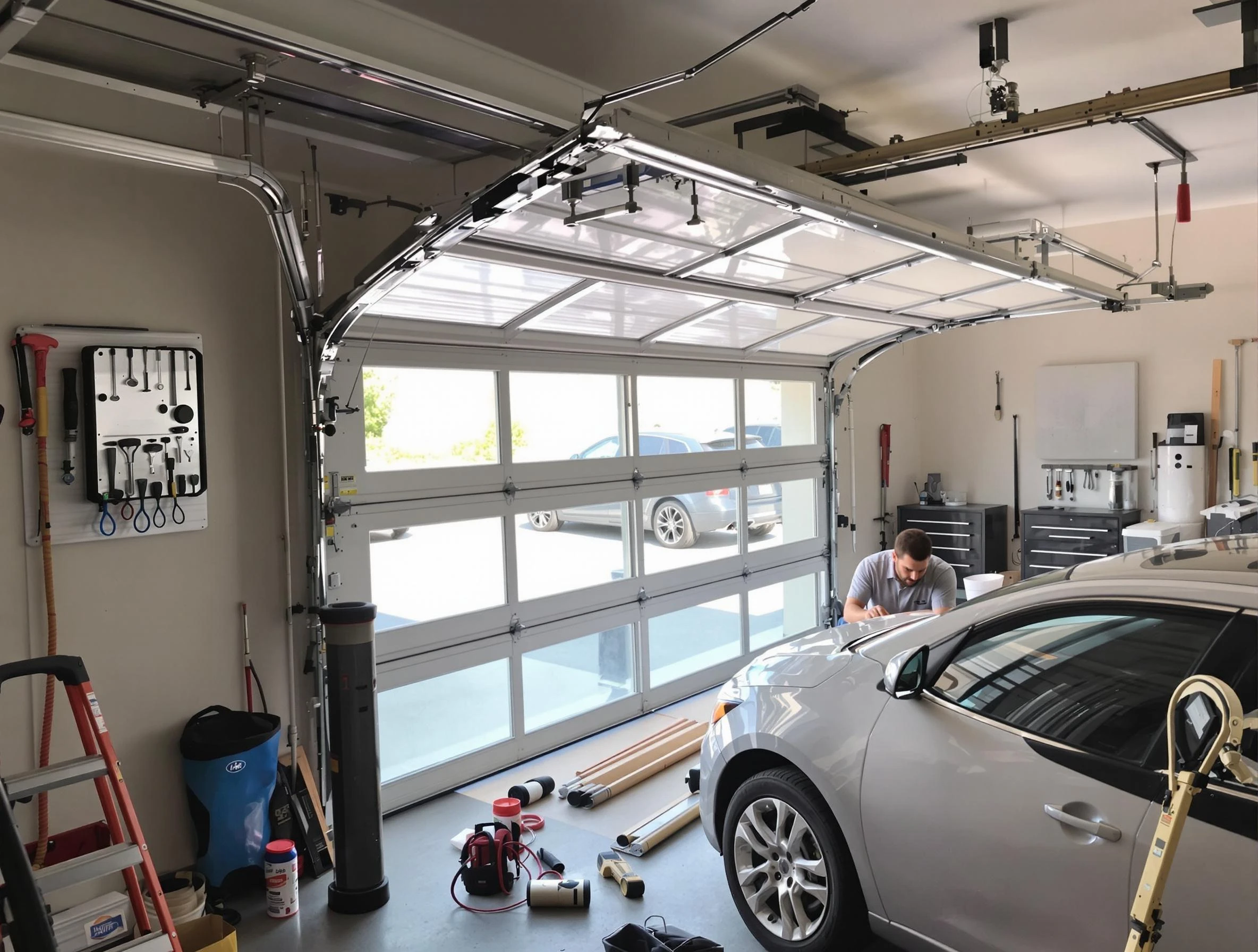 Garage door noise reduction service by Sunset Garage Door Repair in Sunset