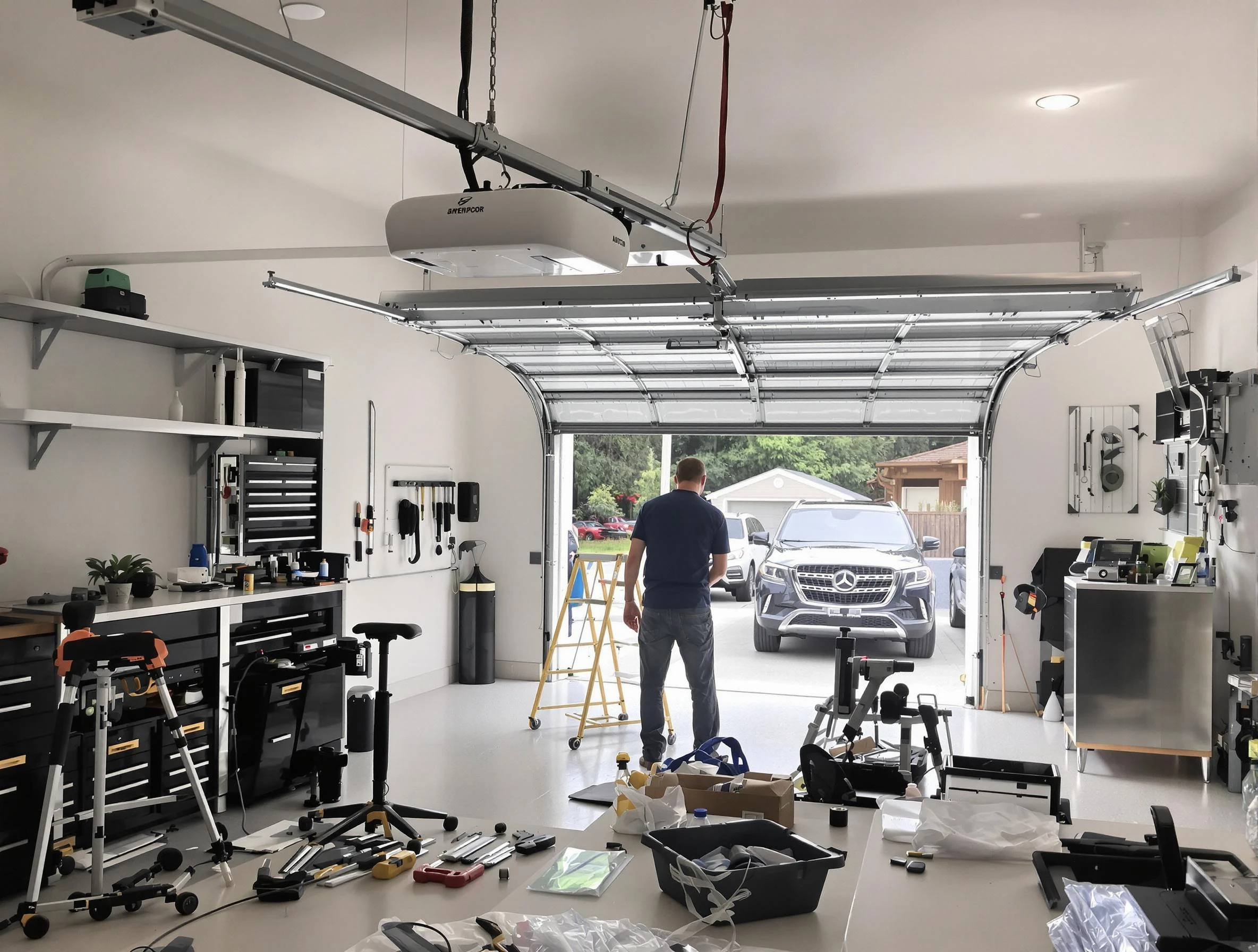 Garage door opener installation by Sunset Garage Door Repair in Sunset