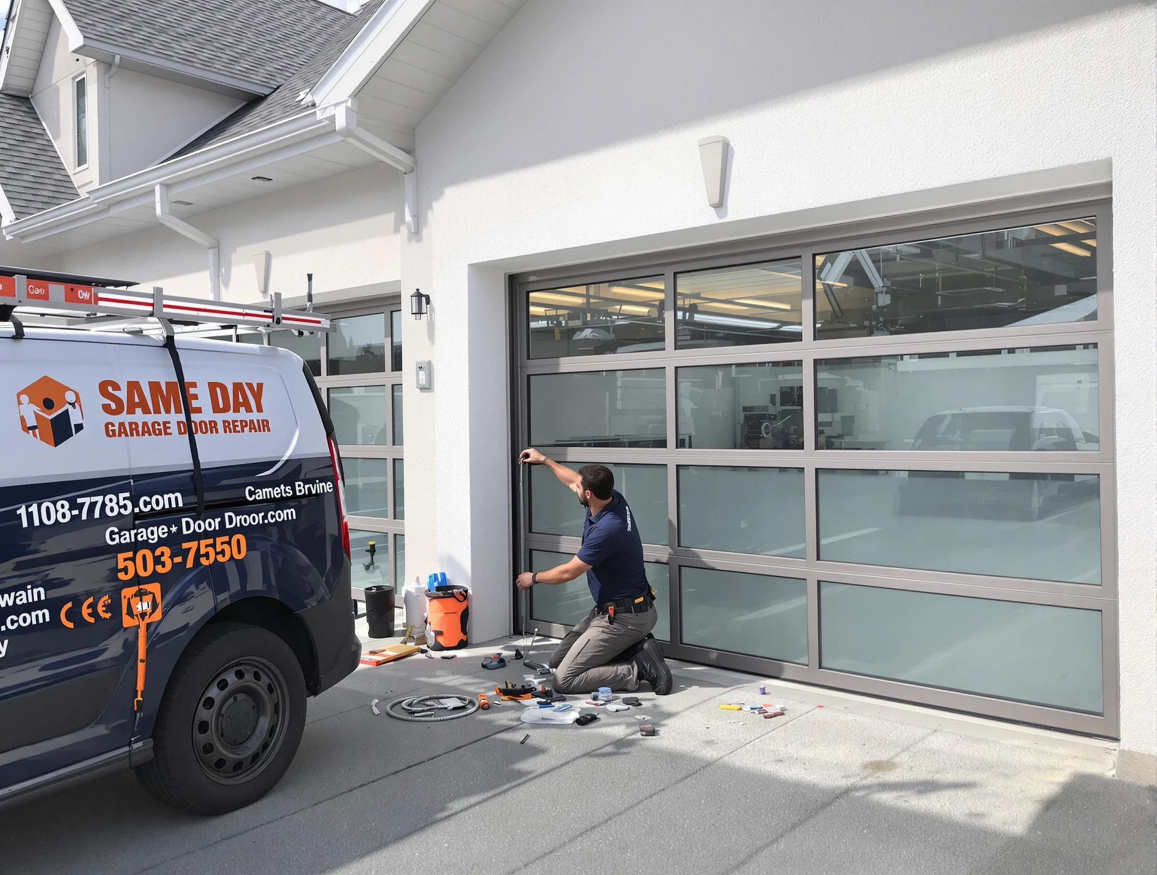 Same-day garage door repair service by Sunset Garage Door Repair in Sunset